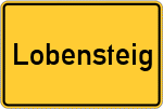 Place name sign Lobensteig, Oberpfalz