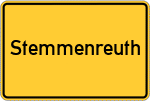 Place name sign Stemmenreuth