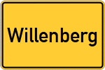 Place name sign Willenberg