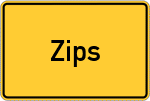 Place name sign Zips