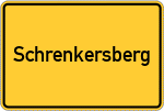 Place name sign Schrenkersberg