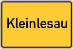 Place name sign Kleinlesau, Oberfranken