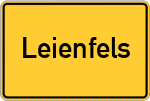 Place name sign Leienfels