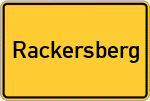 Place name sign Rackersberg, Oberfranken