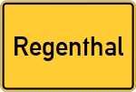 Place name sign Regenthal