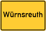 Place name sign Würnsreuth