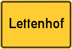 Place name sign Lettenhof