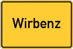 Place name sign Wirbenz