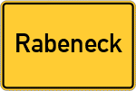 Place name sign Rabeneck