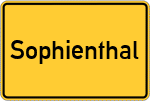 Place name sign Sophienthal, Oberfranken