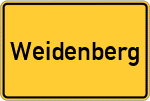 Place name sign Weidenberg