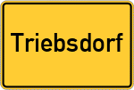 Place name sign Triebsdorf