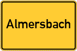 Place name sign Almersbach