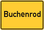 Place name sign Buchenrod