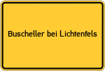 Place name sign Buscheller bei Lichtenfels, Bayern