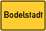 Place name sign Bodelstadt