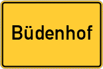 Place name sign Büdenhof