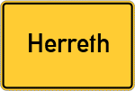 Place name sign Herreth
