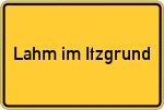 Place name sign Lahm im Itzgrund