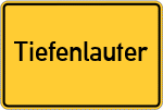 Place name sign Tiefenlauter