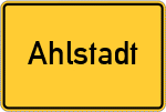 Place name sign Ahlstadt