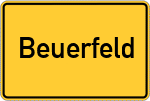Place name sign Beuerfeld