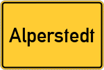 Place name sign Alperstedt