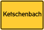 Place name sign Ketschenbach