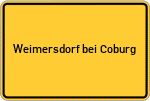 Place name sign Weimersdorf bei Coburg