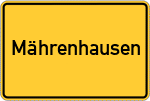 Place name sign Mährenhausen