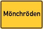 Place name sign Mönchröden