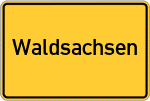 Place name sign Waldsachsen, Oberfranken