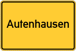 Place name sign Autenhausen, Oberfranken