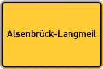 Place name sign Alsenbrück-Langmeil