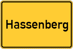 Place name sign Hassenberg