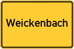Place name sign Weickenbach