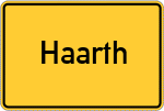 Place name sign Haarth