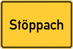 Place name sign Stöppach, Oberfranken