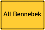 Place name sign Alt Bennebek