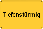 Place name sign Tiefenstürmig