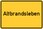 Place name sign Altbrandsleben