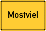Place name sign Mostviel