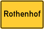 Place name sign Rothenhof, Fränkische Schweiz