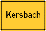Place name sign Kersbach, Oberfranken
