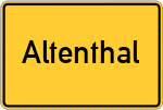 Place name sign Altenthal