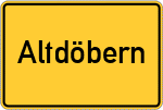 Place name sign Altdöbern