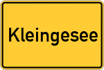 Place name sign Kleingesee