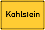 Place name sign Kohlstein