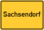 Place name sign Sachsendorf