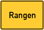 Place name sign Rangen, Oberfranken